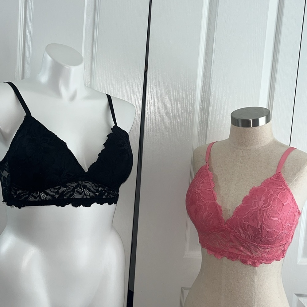 Two Lacy XL Bralettes